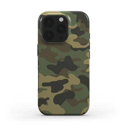 Camouflage Army Green MagSafe Tough Handyhülle Rückseite mit Camo-Design