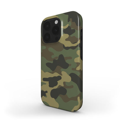 Camouflage Army Green MagSafe Tough Handyhülle Vorderseite für iPhone