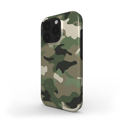 Camouflage Desert Woodland MagSafe Tough Handyhülle Vorderseite für iPhone