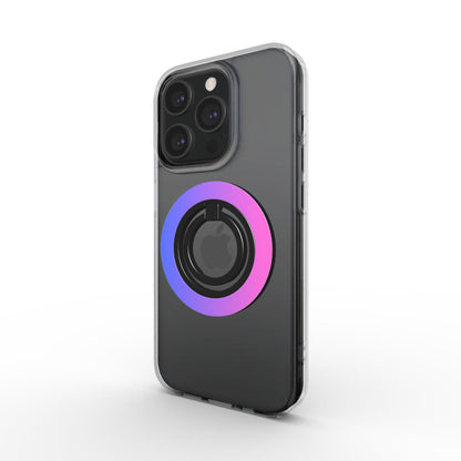 Magnetischer Ringhalter Koenigsblau Pink auf MagSafe Hülle – Seitenansicht