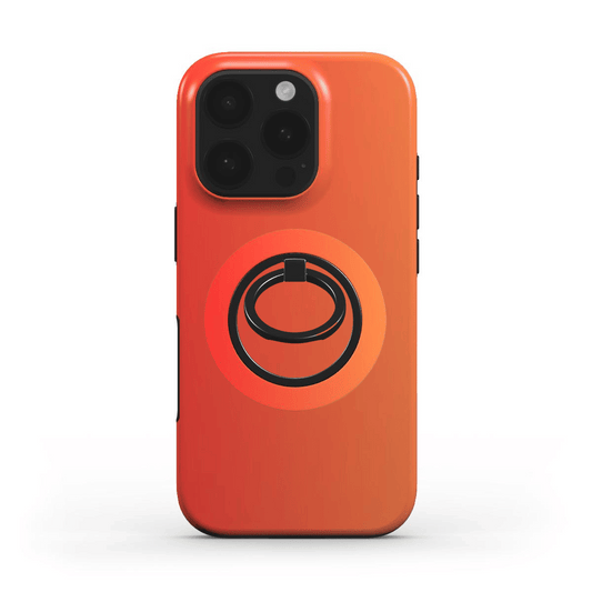 MagSafe Hülle mit Ringhalter Rot Orange – Rückseite