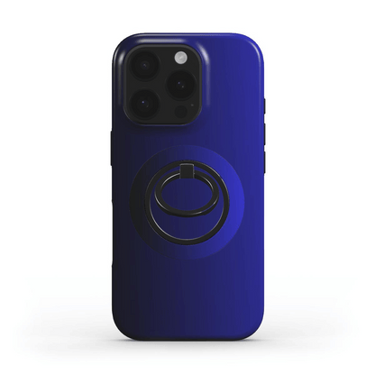 MagSafe Hülle mit Ringhalter Schwarz Blau – Rückseite