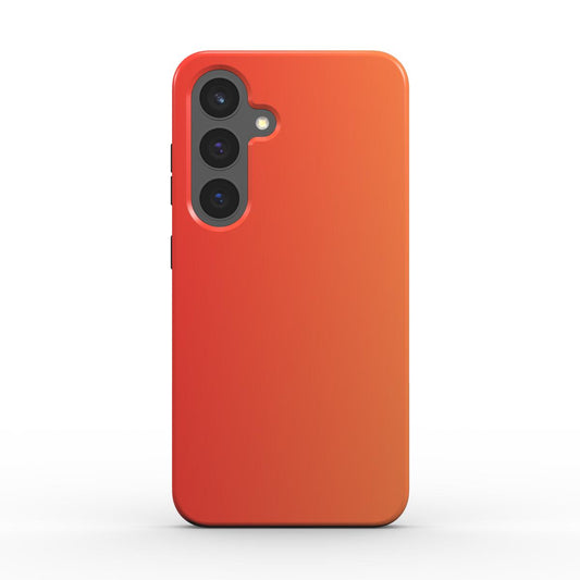 Frontansicht der stoßfesten Handyhülle Gradient Orange-Lila mit Kameraausschnitt