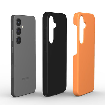 Stoßfeste Handyhülle Orange, Vergleich mit Smartphone und Innenansicht