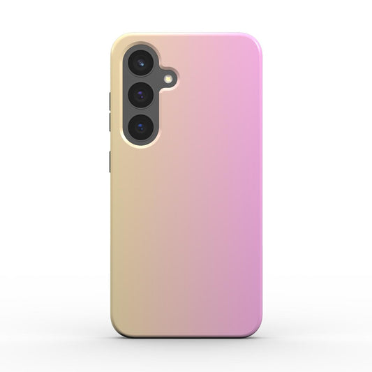 Stossfeste Handyhuelle mit Farbverlauf Pink Beige Vorderseite