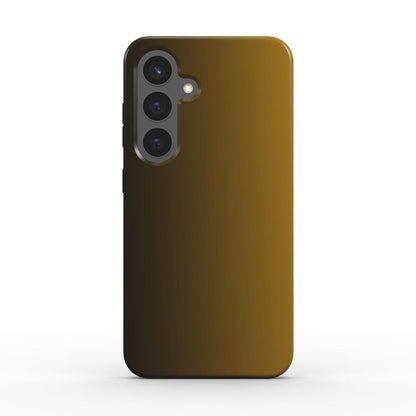 Stossfeste Handyhülle im Schwarz-Gelb Farbverlauf, Vorderseite