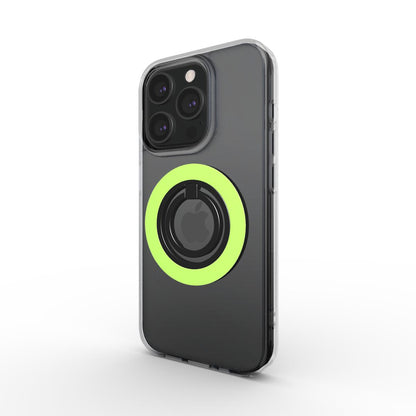 Magnetischer Ringhalter Limette – schräg links am Phone